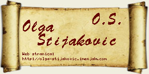 Olga Stijaković vizit kartica